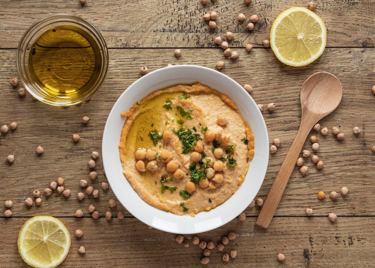 Receta de Hummus con aceite de Burgol Fermented Ch**se
